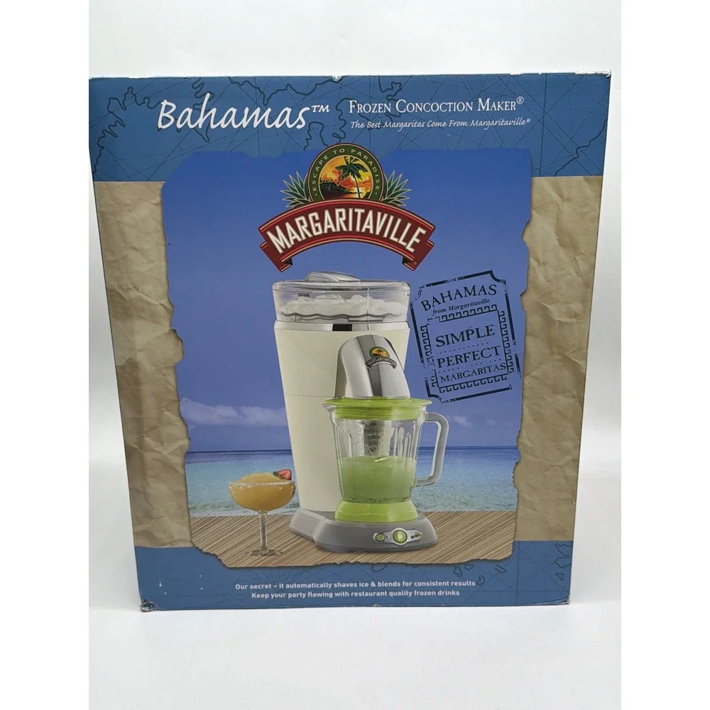 Margaritaville Bahamas Frozen Concoction Maker DM0500 Shaved Ice Blender New